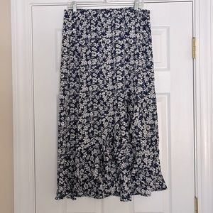 Max Studio Ruffle Hem Maxi Skirt